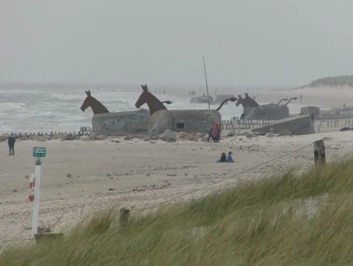 Old Bunkers At Hvidbjerg Strand (Beach) Here In Denmark. They Made Art Out Of Them