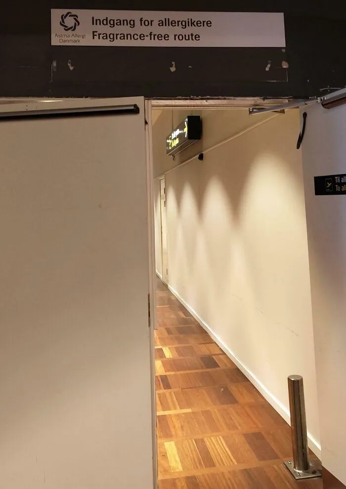 Copenhagen Airport Has A Fragrance Free Route, Which Skips The Cologne And Perfume In The Duty Free Area