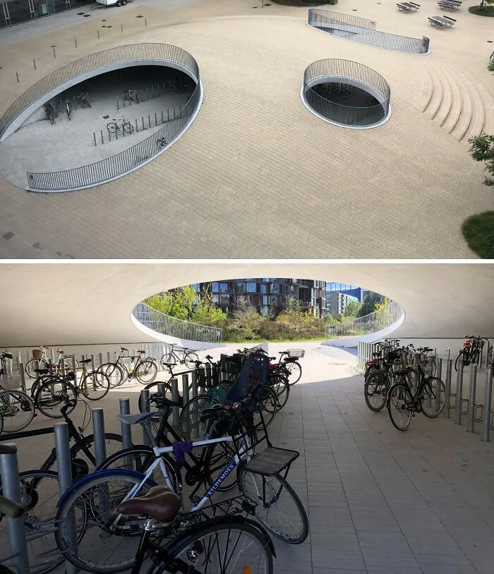 The Bicycle Parking At The University Of Copenhagen