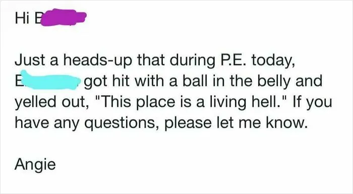 Probably The Funniest Email I’ve Ever Received From My Son’s Teacher