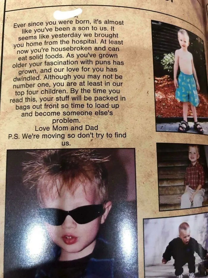 Throwback To When My Mom Forgot To Submit My Senior Baby Ad For The Yearbook And Asked My Dad To Do It