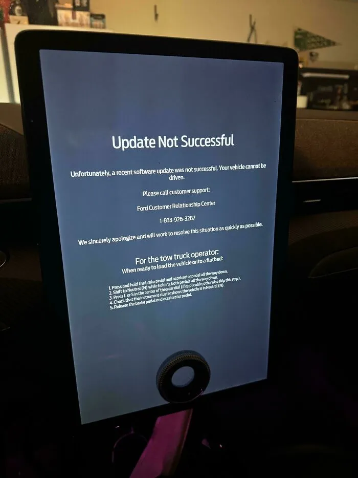 Love That A Software Update Can Make You Not Be Able To Drive Your Car