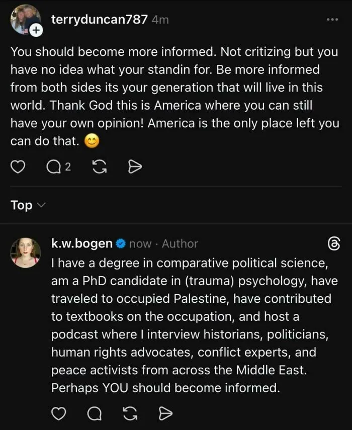 She Showed Up Totally Informed