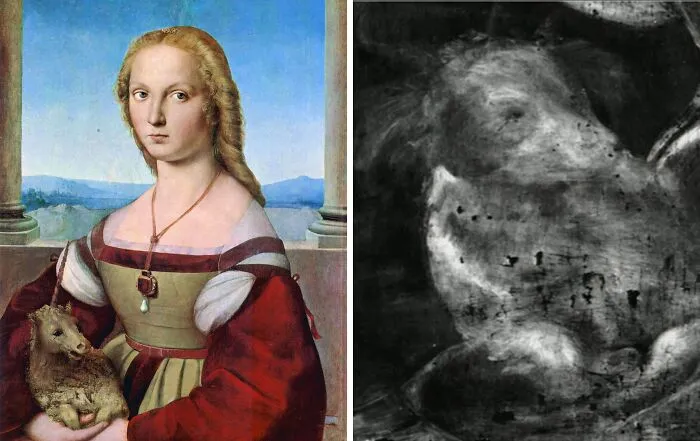 “Portrait Of A Young Woman With Unicorn” By Raphael