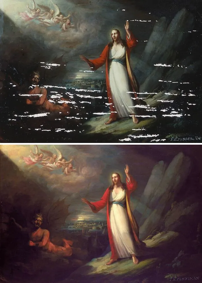 "Christ Tempted By The Devil"  By John Ritto Penniman 