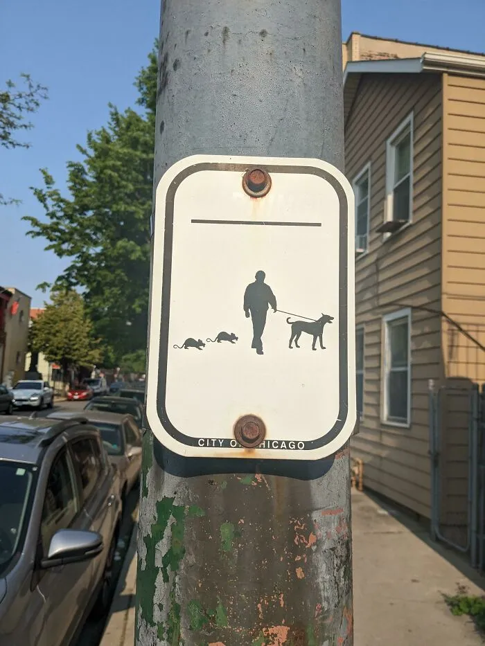 Señal en la acera del barrio chino de Chicago, EE.UU.