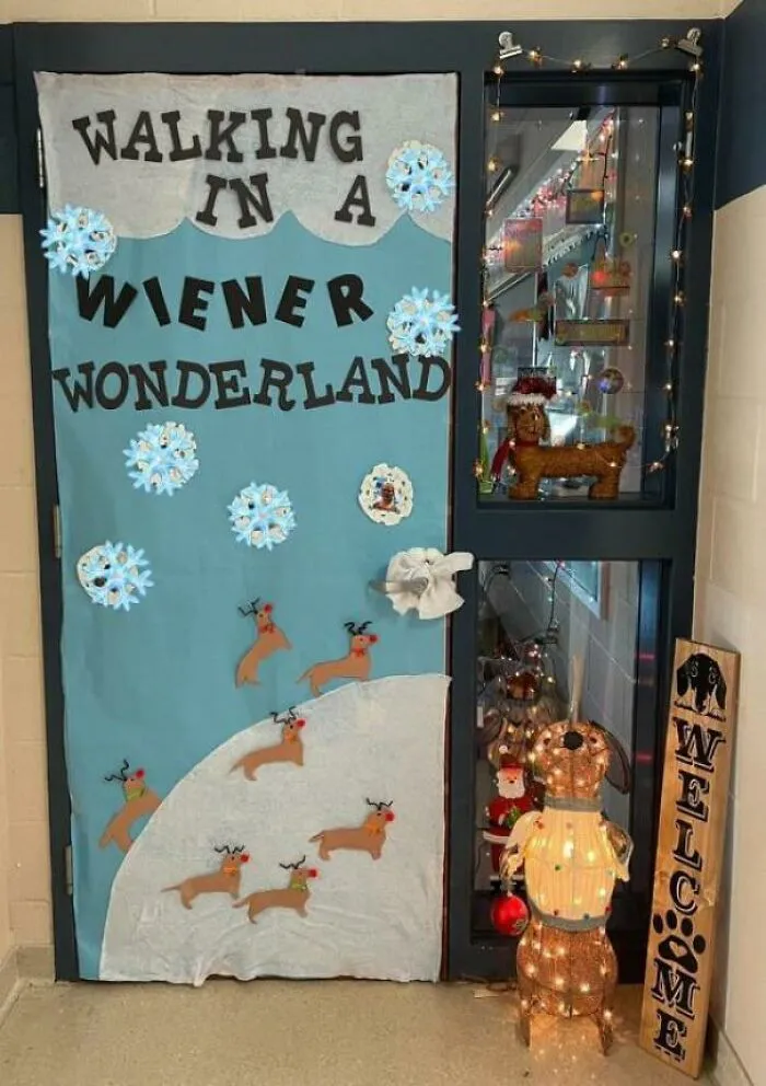A Teacher I Know Adopts Dachshunds. This Is How She Decided To Decorate Her School Door