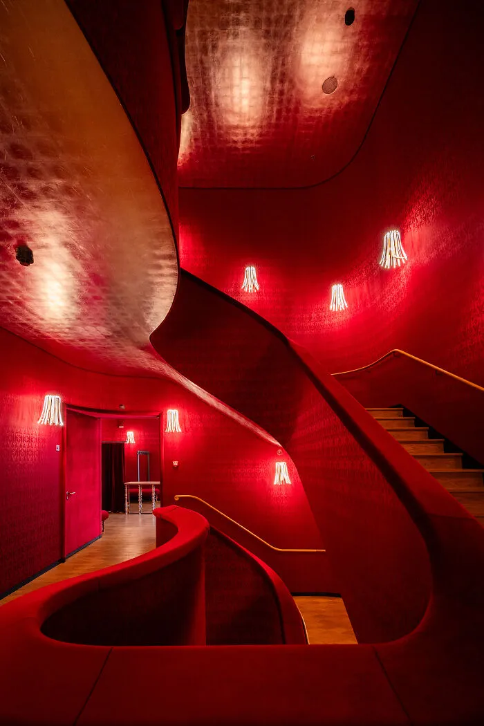 Red Staircase By Laila Mackellar