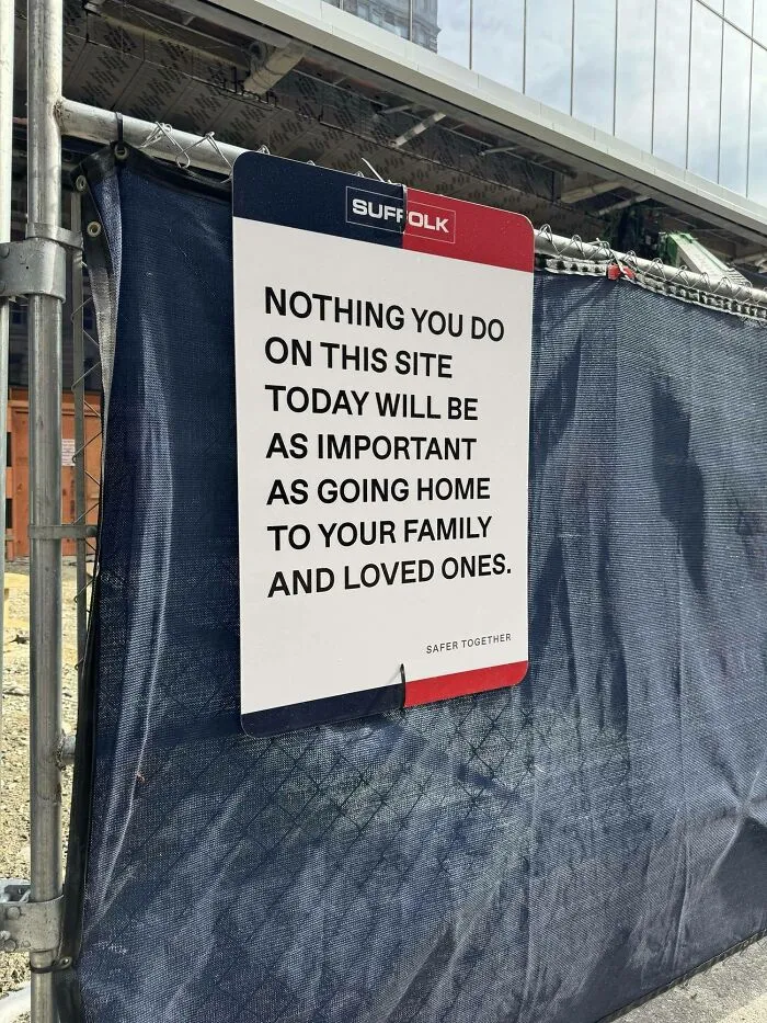 This Sign Outside A Construction Area