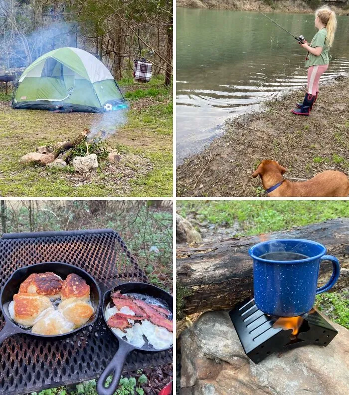 Soy madre soltera. Para el 12º cumpleaños de mi hija, le regalé un perro y la llevé de campamento y a pescar. Nunca había hecho algo así sola. Creo que su papá se habría sentido orgulloso.