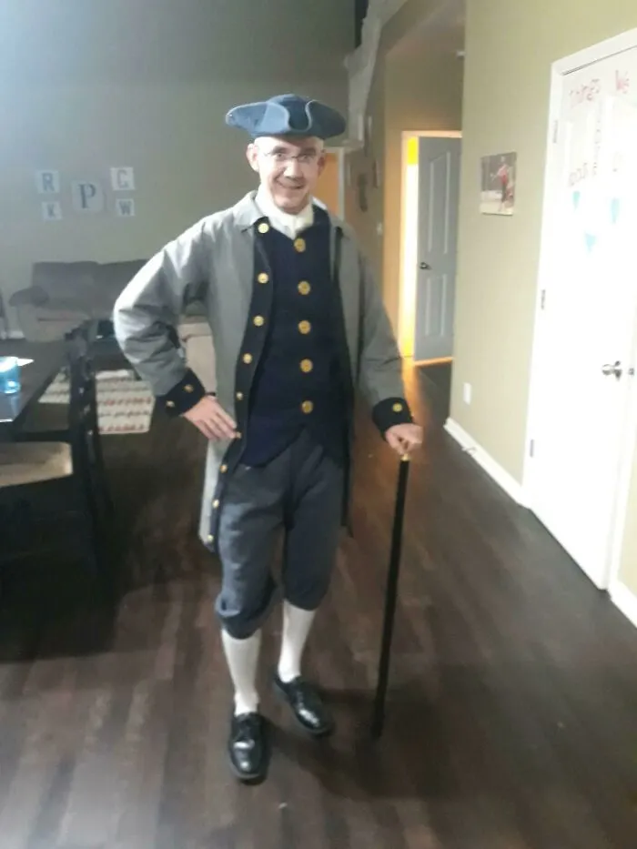This Is My Uncle Randy. He Is A Social Studies Teacher. He Wore The Costume To His Class And Taught His Class While Wearing It