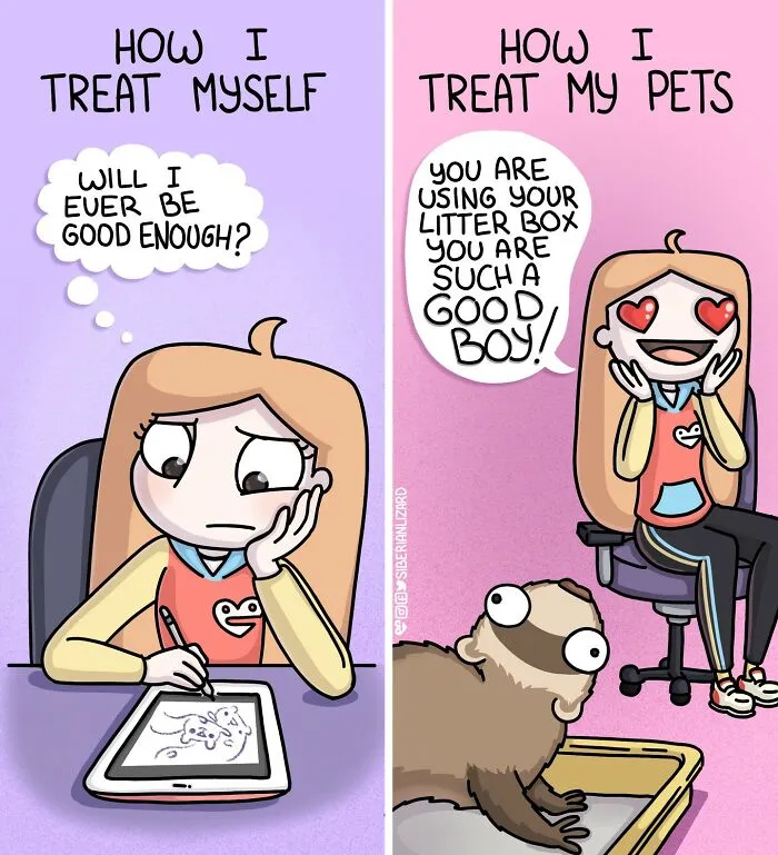 Siberian Girl Illustrates Her Daily Life With Two Ferrets And Other Funny Situations (50 New Pics)