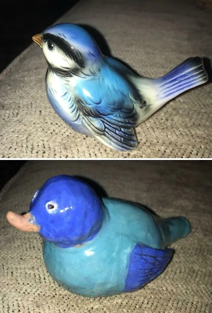 The Top Is Pottery That My Mom Got In Germany, The Bottom Is My Attempt To Make It In My Ceramics Class ://