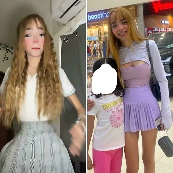 TikTok vs. foto de una fan