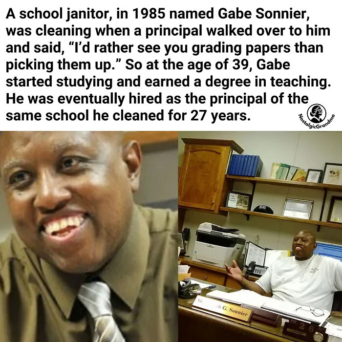 School Janitor Achieves His Dream