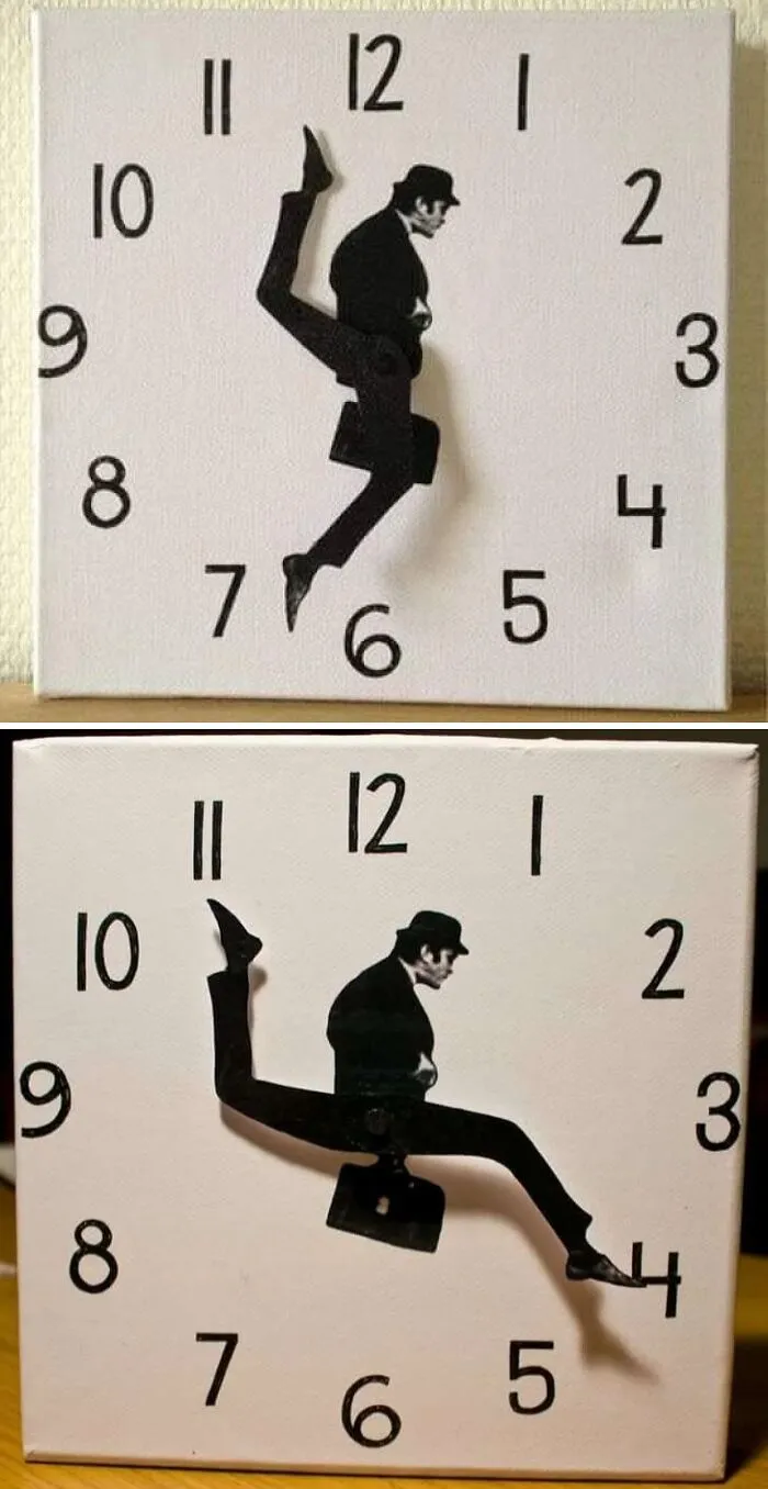 Reloj de John Cleese y su ministerio de andares tontos, de Monty Python