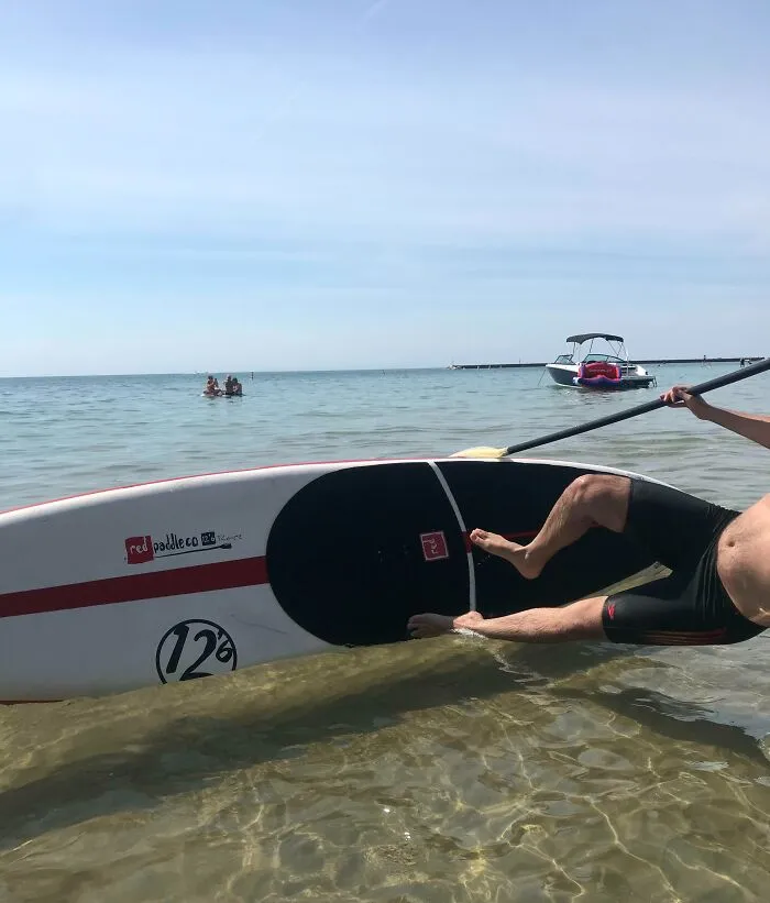 Tried Standing Up On My First Time Paddle Boarding