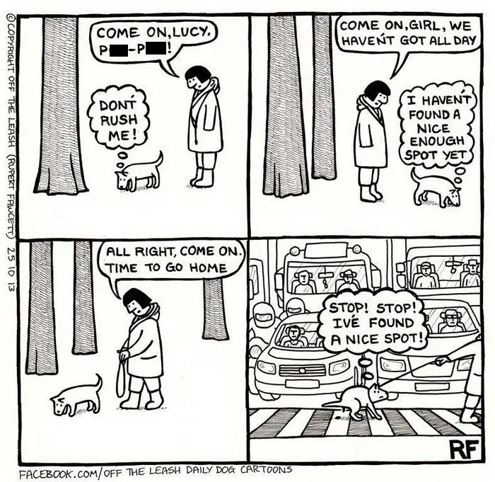 Living With Dogs Summed Up In 32 Comics By “Off The Leash” (New Pics)