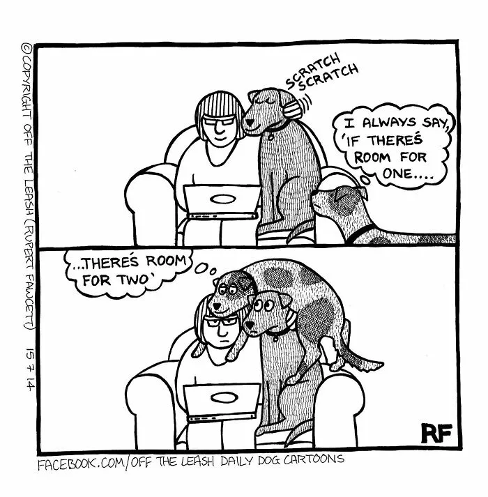 Living With Dogs Summed Up In 32 Comics By “Off The Leash” (New Pics)