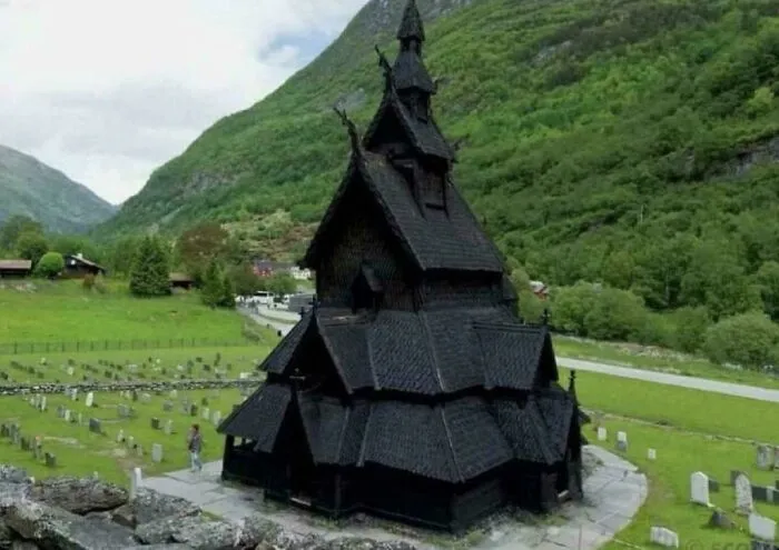 800-Year-Old Stave Church Made Entirely From Wood Without A Single Metal Nail, Norway