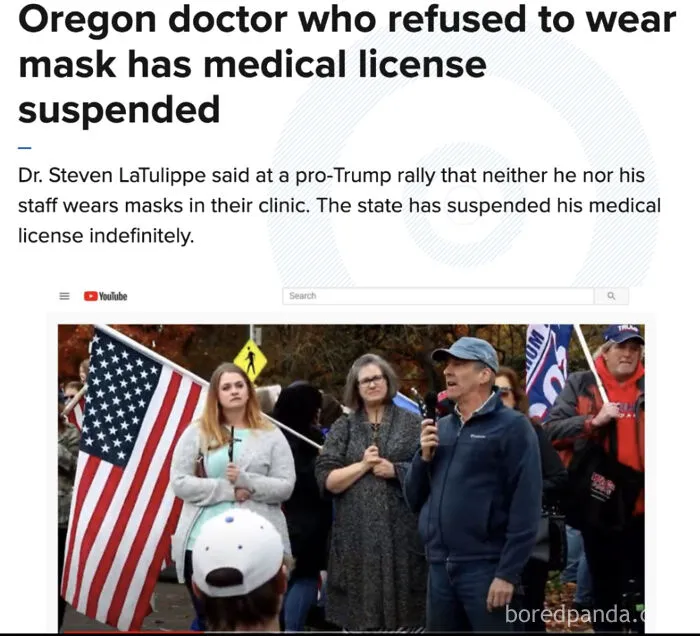 Saying Your Doctor’s Office Doesn’t Wear Masks At A Rally
