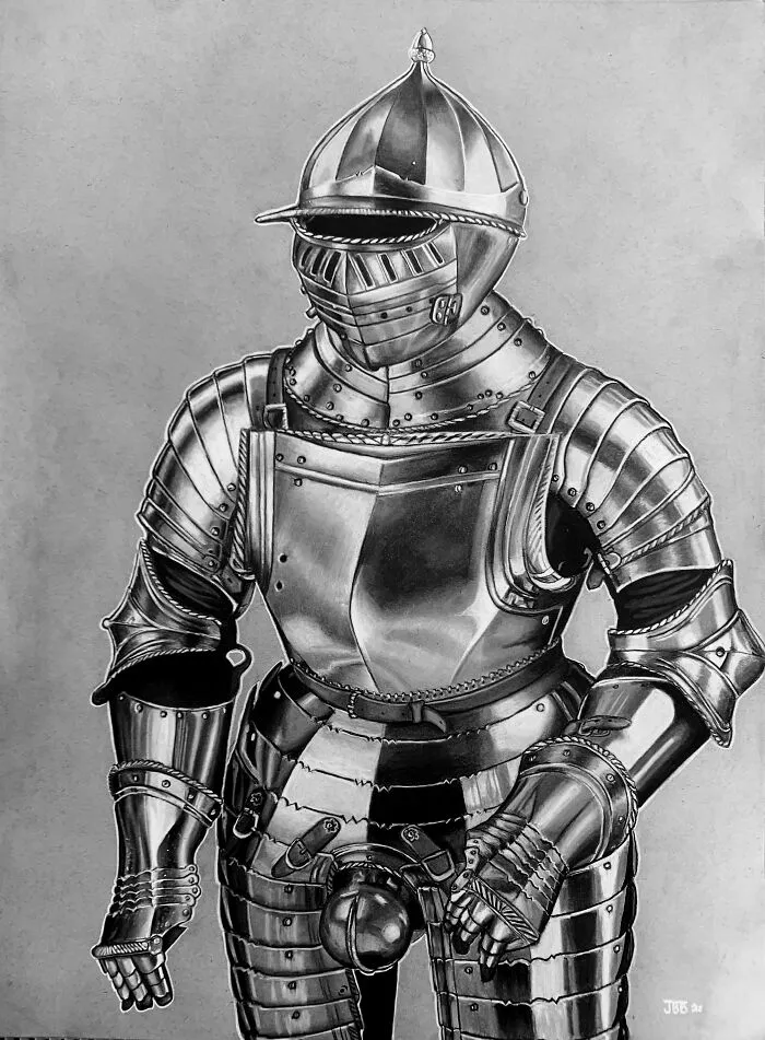 My Pencil Drawing Of Armor Belonging To Duke Maurice, Elector Of Saxony, Ca. 1545