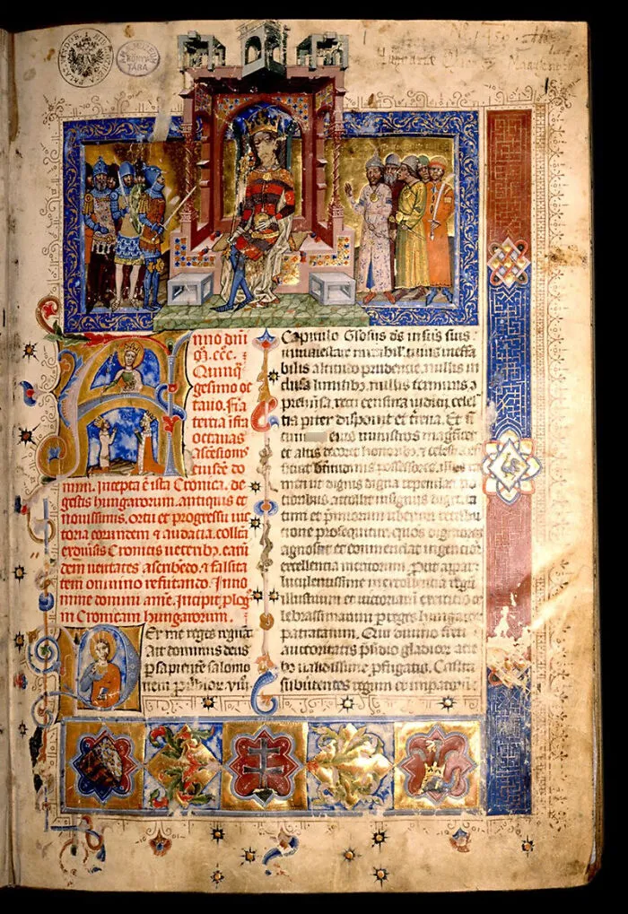 Illuminated Page From The Chronicon Pictum (1358)