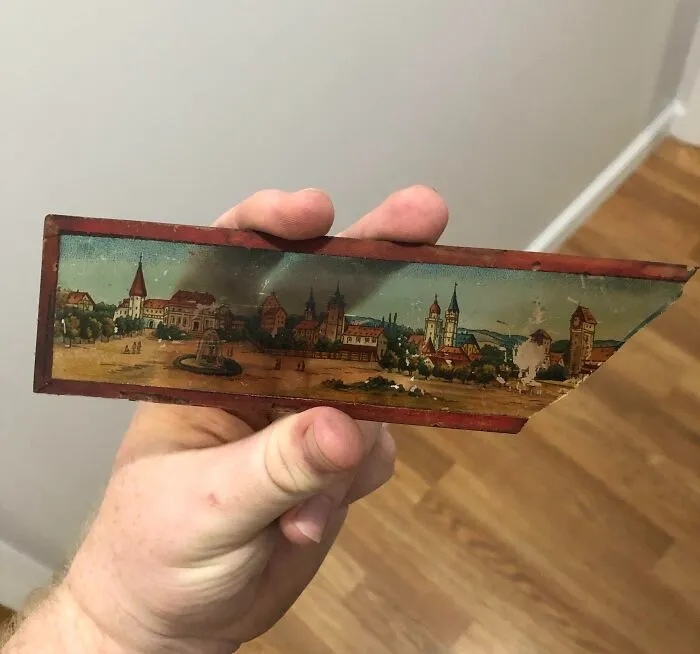 Found This Hidden In The Ceiling Of My Basement With A Bunch Of Others. Made Out Of Glass, Appears To Have Some Sort Of Tape Or Paper Border Around It