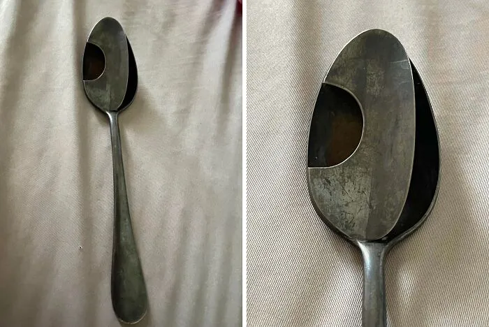 Spoon Type Thing With A Metal Plate And Hole?