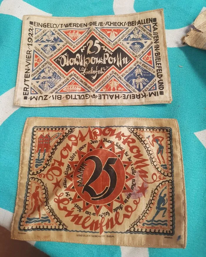 Found In A Demolition Along With Old Money. They Appear To Made From Some Sort Of Fabric