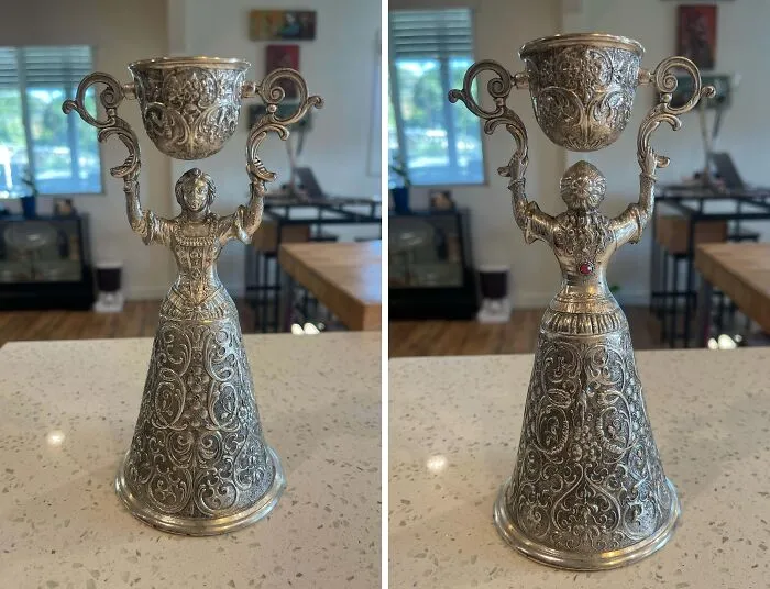 Cleaning Out A House And Came Across This. The Little Cup At The Top Swings Back And Forth. Says It’s From Japan