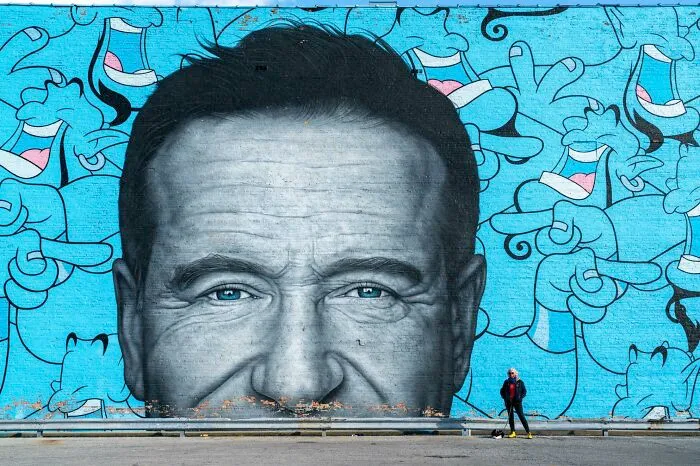 El mural de Robin Williams en Logan Square, Chicago