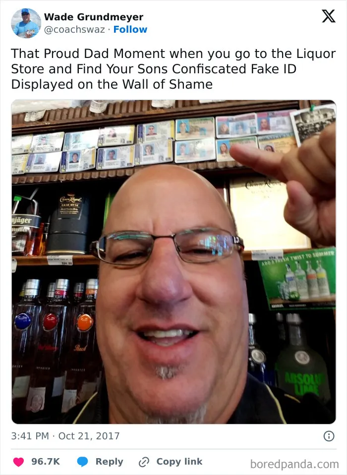 This Dad Tweeted His Son's Fake ID On The Liquor Store's Wall Of Shame