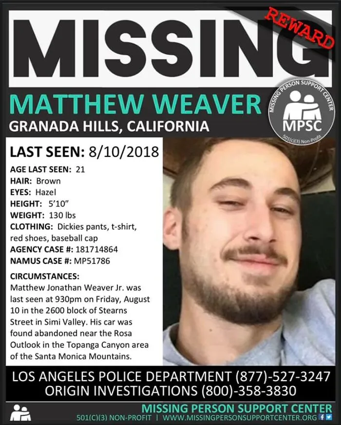 Disappearance Of Matthew Weaver