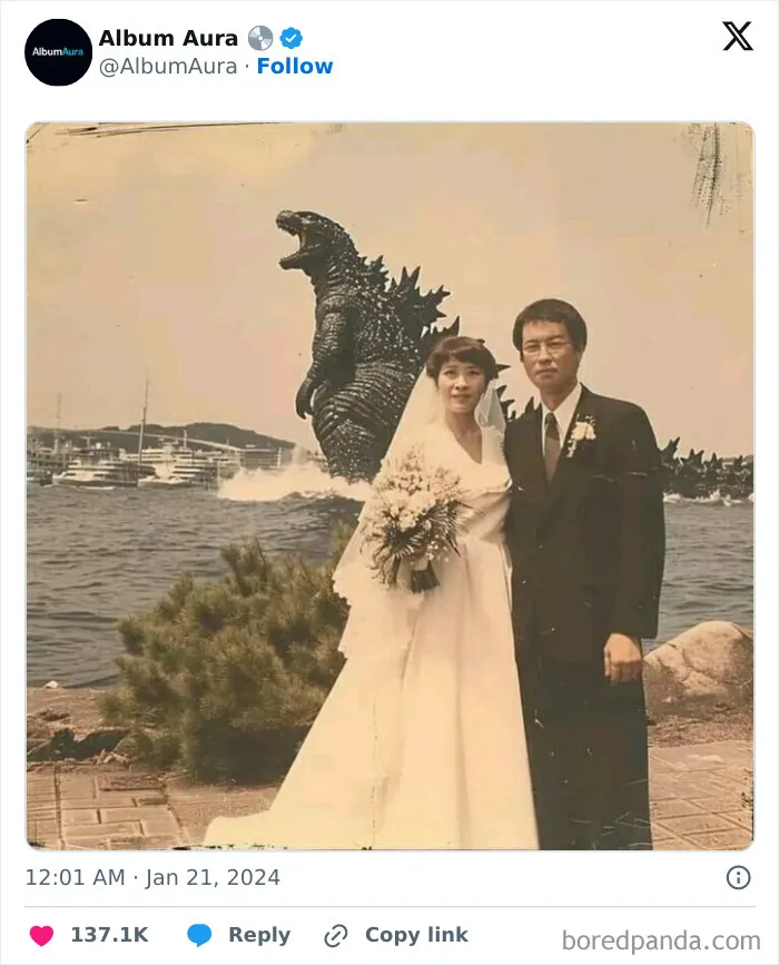 Blursed Wedding Photo