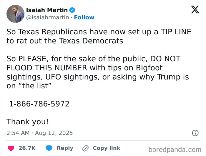 It Would Sure Piss Off Governor Abbott If You Rickrolled Him On His Snitch Line