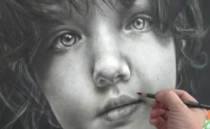 My Daughter Crashed My Huge Charcoal Drawing, And Made It Way Better