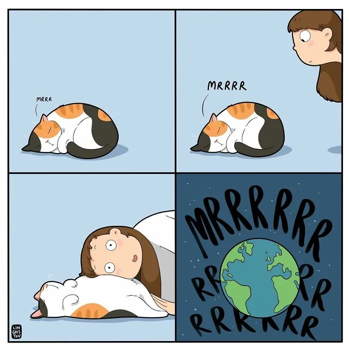 If You're A Cat Owner, These Comics By Lingvistov Might Be Very Relatable To You (50 Best Pics)