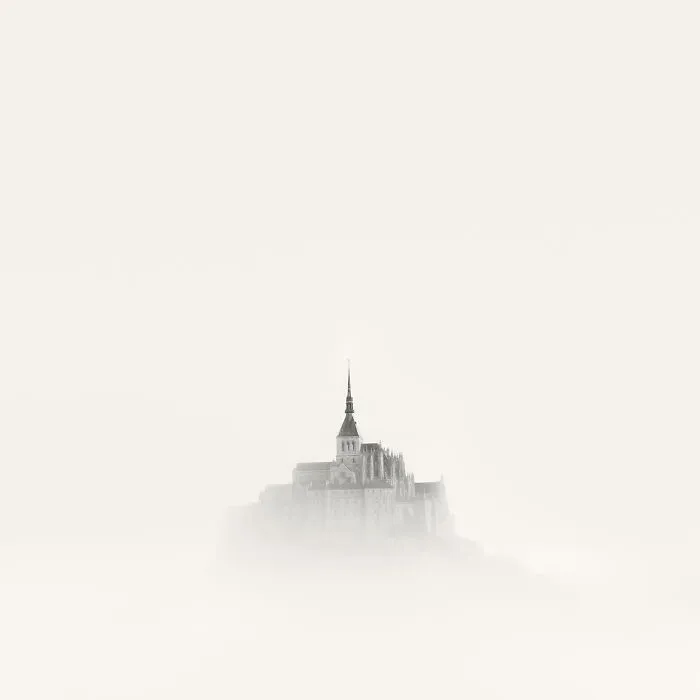 Le Mont–saint–michel Foggy Morning By Rolandas Urbonavicius