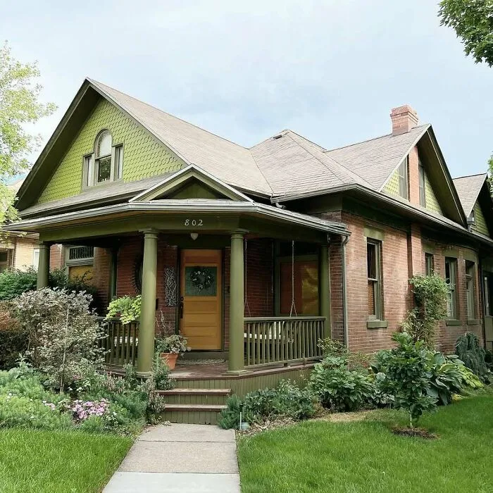 Charles Denton/Edmund Bock House Circa 1902 Is A One- And One-Half Story Victorian Cottage On A Corner Lot With A Beautiful Corner Entry Is From A Pattern Book Design
