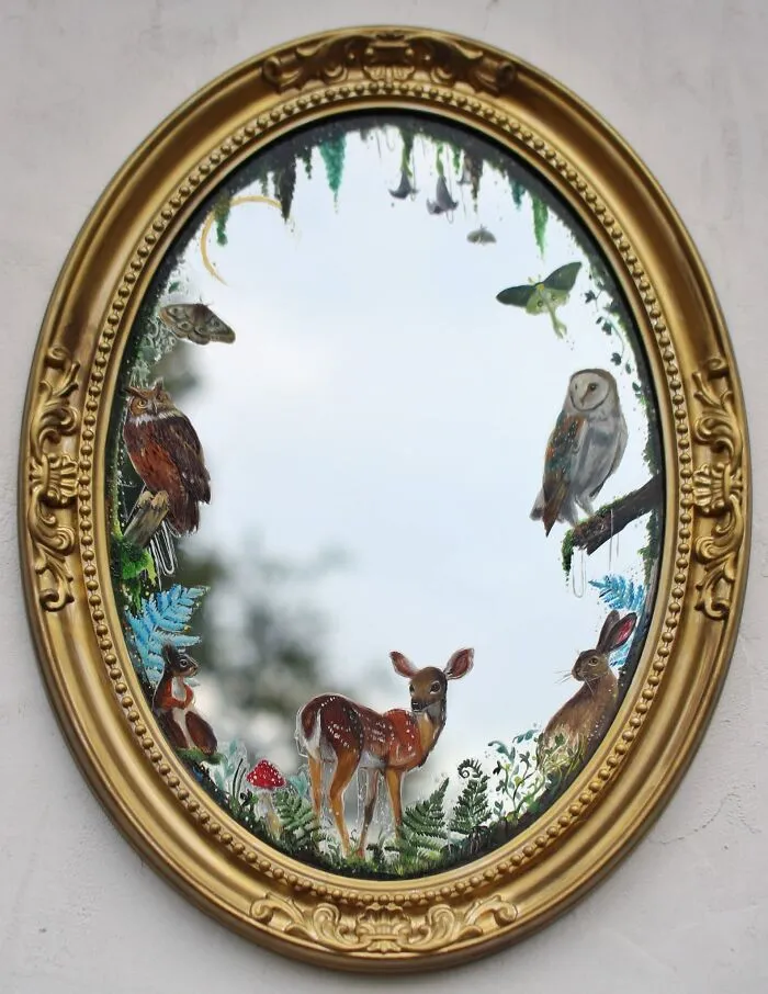 I Combine Art And Magic To Transform Mirrors Into Fantasy Worlds (15 Pics)