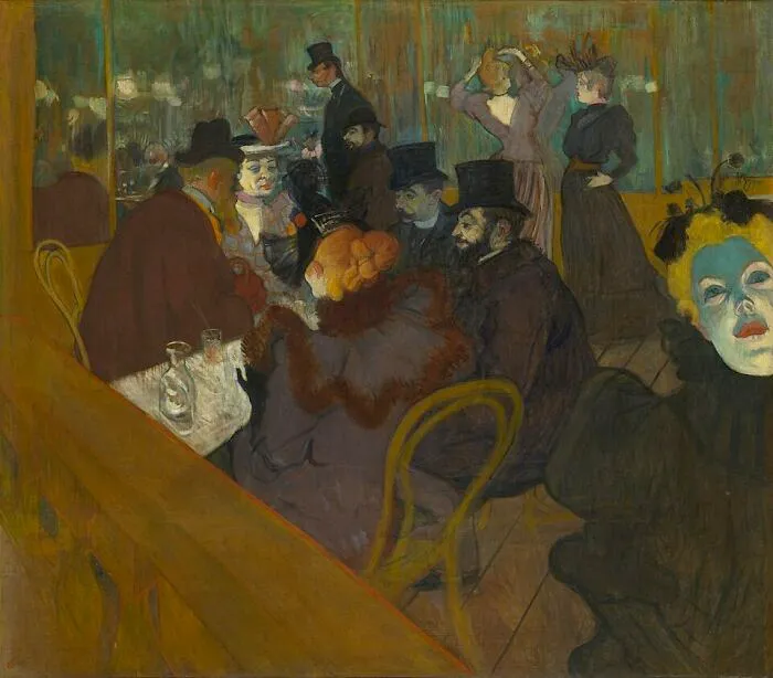 At The Moulin Rouge, Henri De Toulouse-Lautrec (1893)