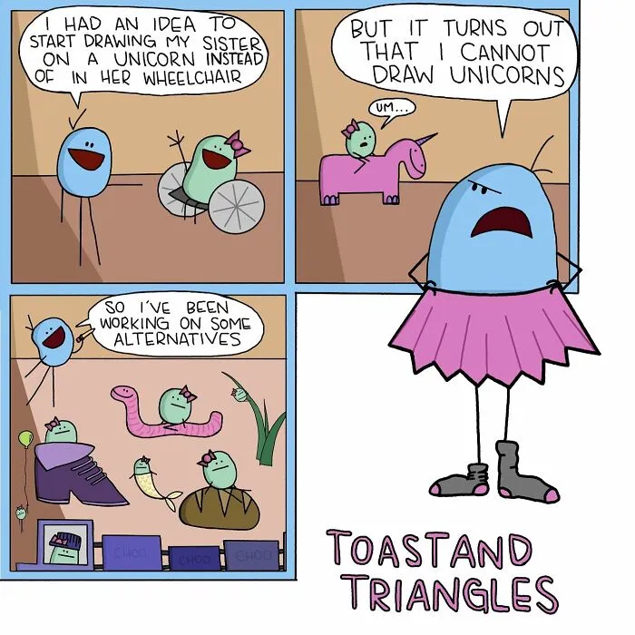30 "Toast And Triangles" Comics That Perfectly Capture Human Quirks