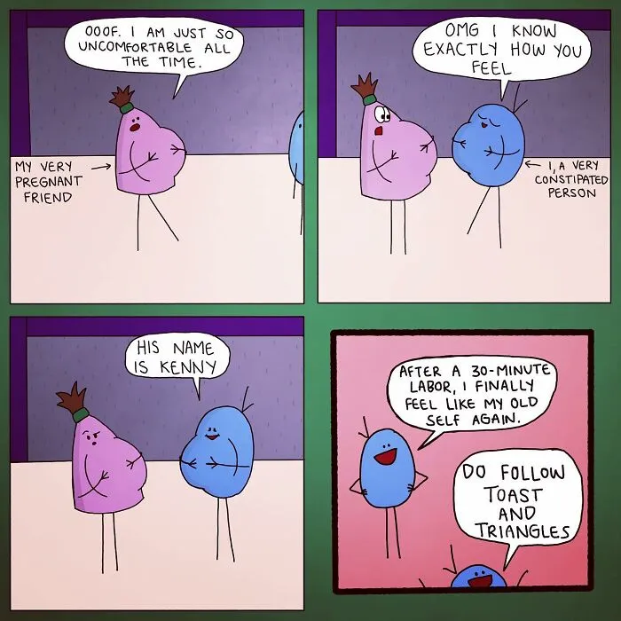 30 "Toast And Triangles" Comics That Perfectly Capture Human Quirks