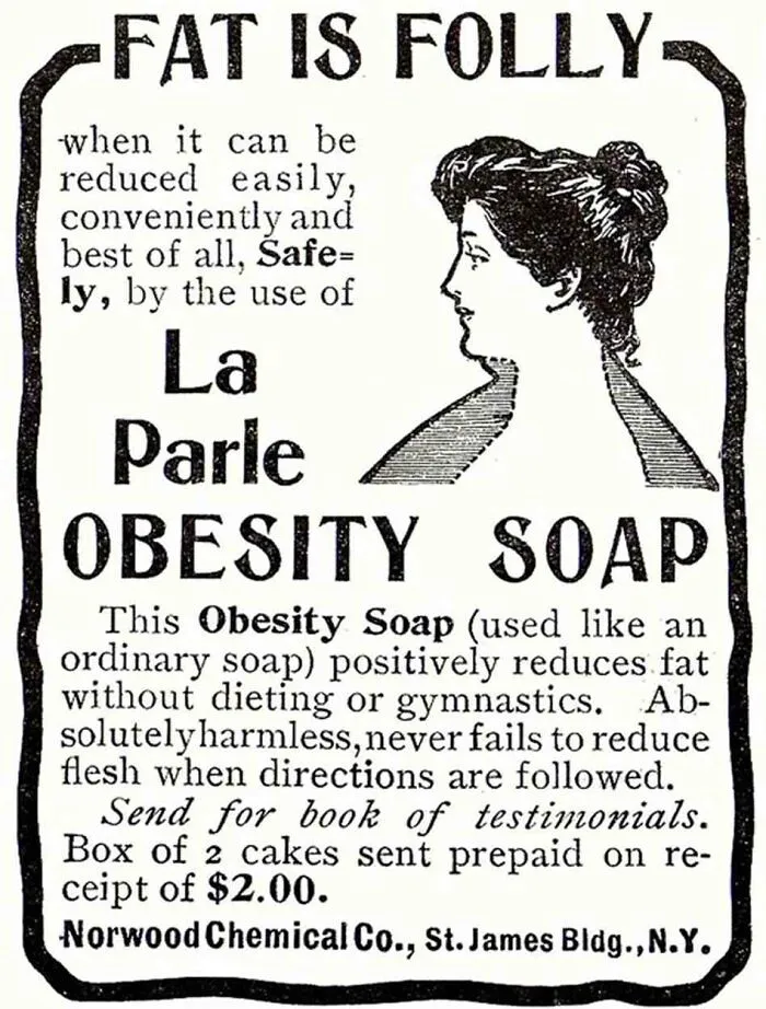 Obesity Soap Advertised In 1903
