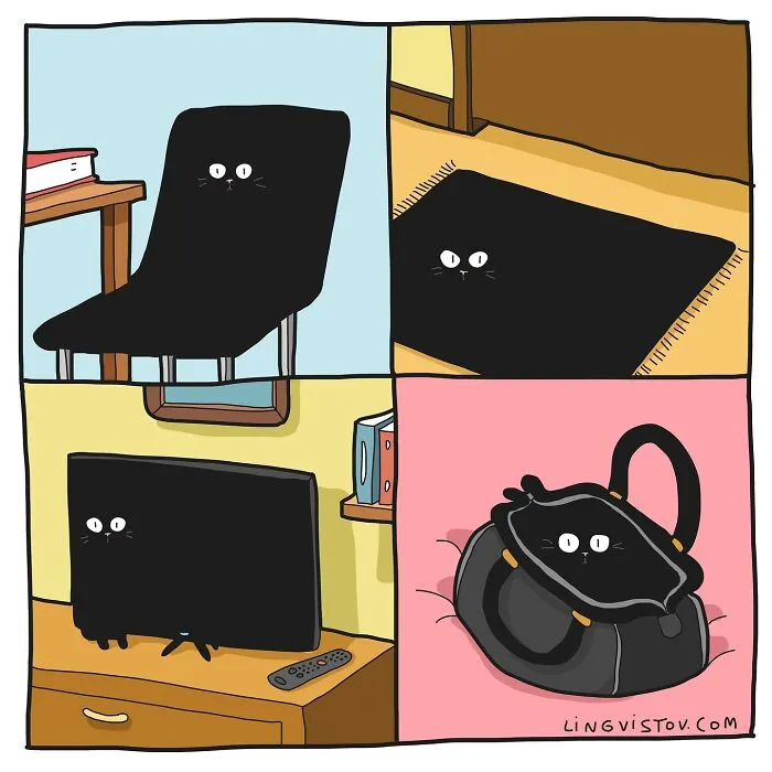 If You're A Cat Owner, These Comics By Lingvistov Might Be Very Relatable To You (50 Best Pics)