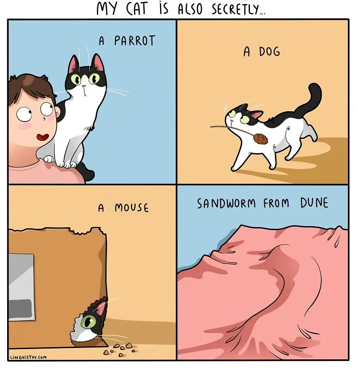 If You're A Cat Owner, These Comics By Lingvistov Might Be Very Relatable To You (50 Best Pics)