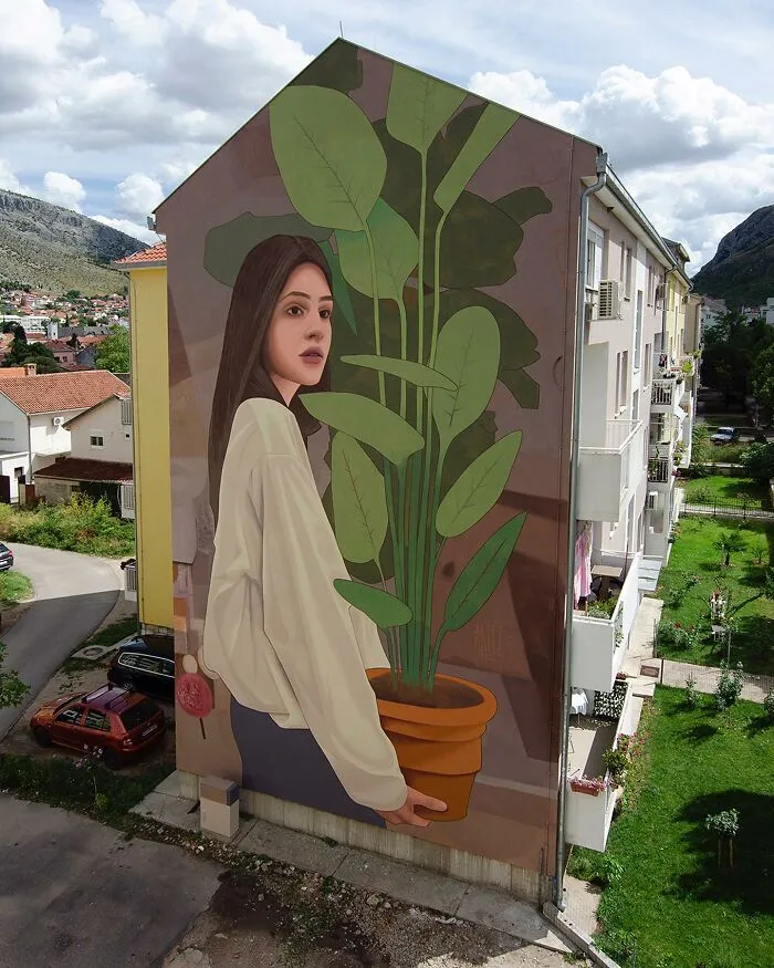 "Girl With Plants"