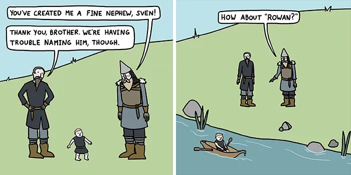 This Artist Loves Dad Jokes And Norse Myths, So They Created 34 Pun-Filled Comics (New Pics)
