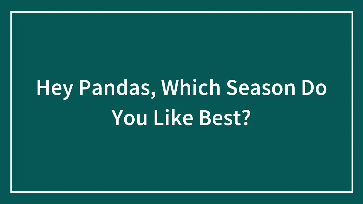 Hey Pandas, Which Season Do You Like Best? (Closed)